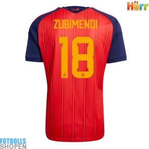 Billiga Spanien Martin Zubimendi #18 Hemmatröja VM 2026 Kortärmad
